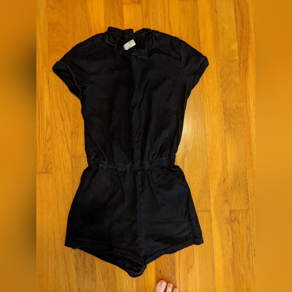 Black slim fit romper